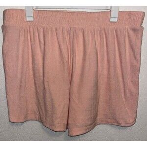 A New Day Casual Lounge Comfy Terry Cloth Shorts Plus Size Women’s 3X Peach